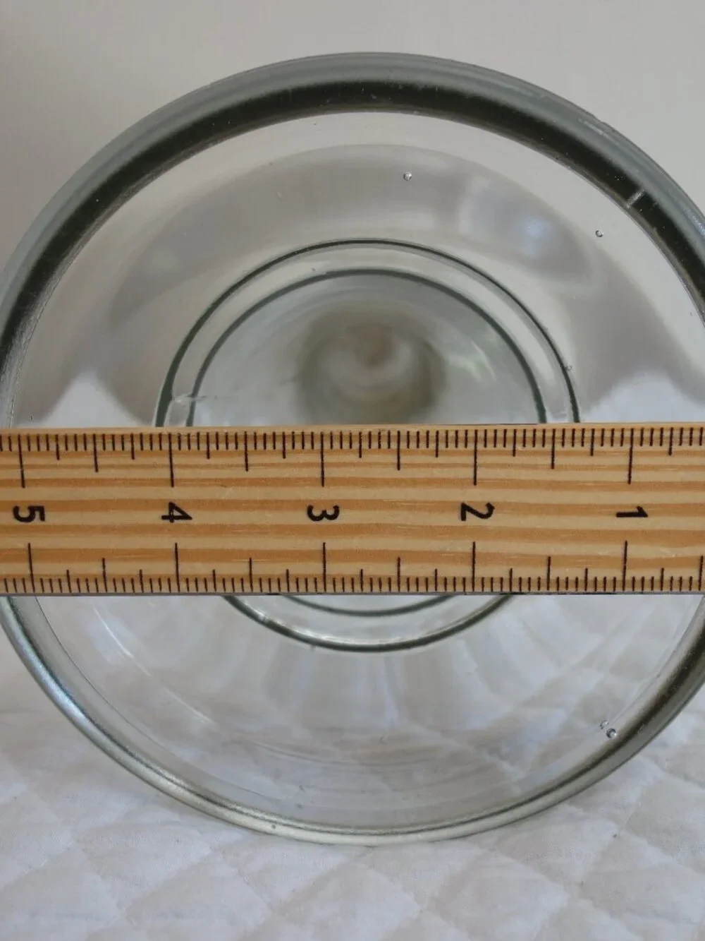 Antique / Vintage Clear Glass Oil Lamp – Base only